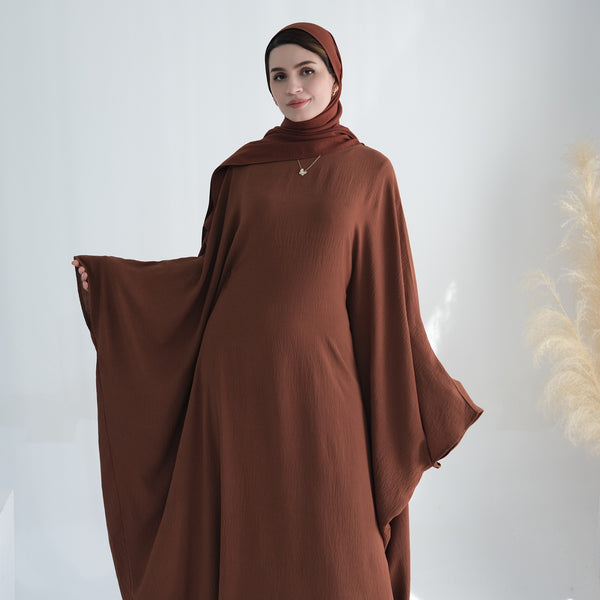 Amberbruin Jazz Crêpe Vlinder Abaya Jurk