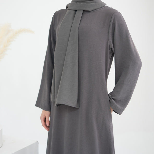Antracietgrijs Jazz Crêpe Abaya Jurk