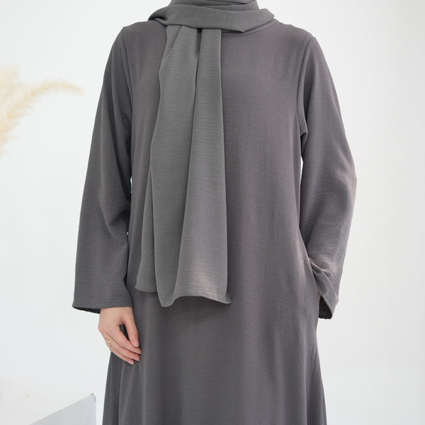 Antracietgrijs Jazz Crêpe Abaya Jurk