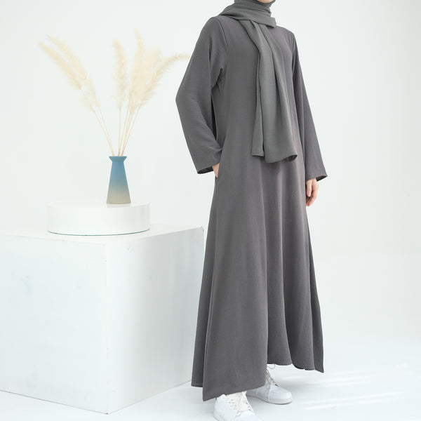 Antracietgrijs Jazz Crêpe Abaya Jurk