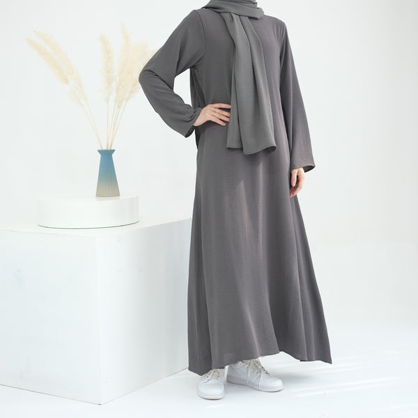 Antracietgrijs Jazz Crêpe Abaya Jurk