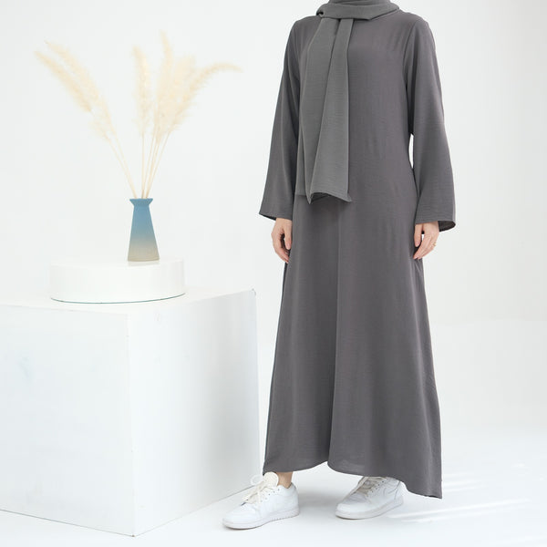 Antracietgrijs Jazz Crêpe Abaya Jurk