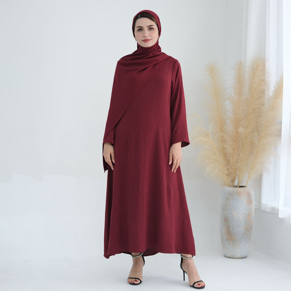 Bloedrood Jazz Crêpe Abaya Jurk