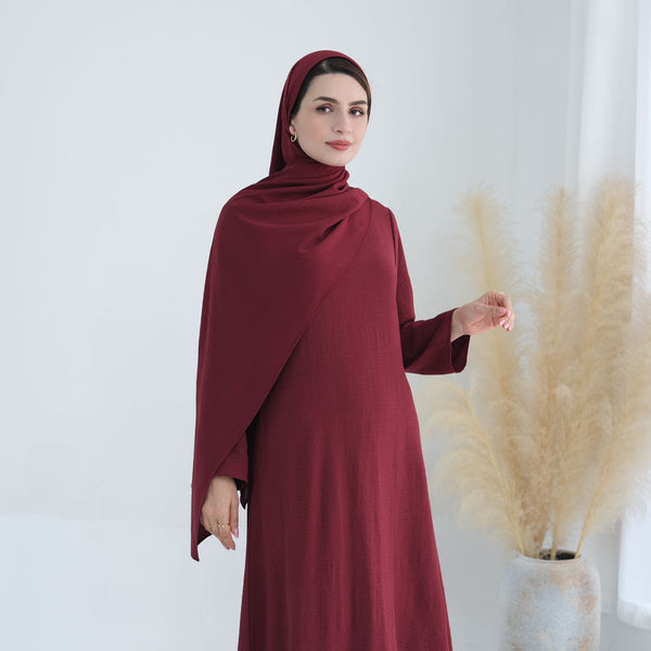 Bloedrood Jazz Crêpe Abaya Jurk
