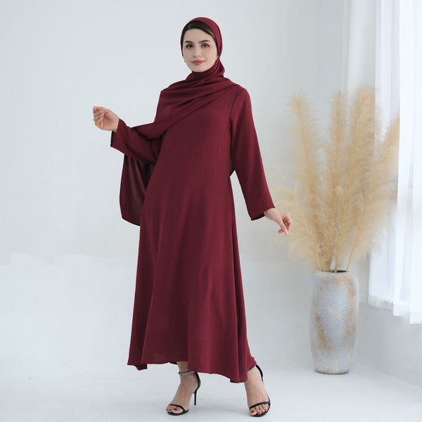 Bloedrood Jazz Crêpe Abaya Jurk