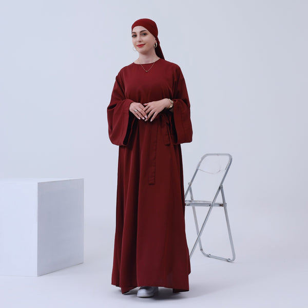 Bloedrood Nida Abaya Jurk