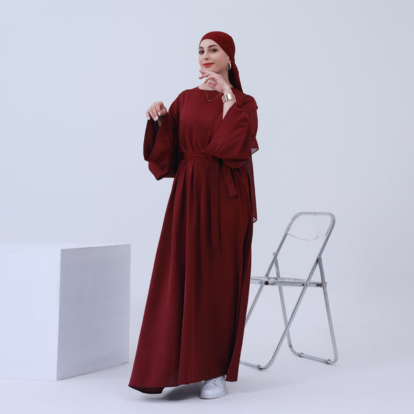 Bloedrood Nida Abaya Jurk