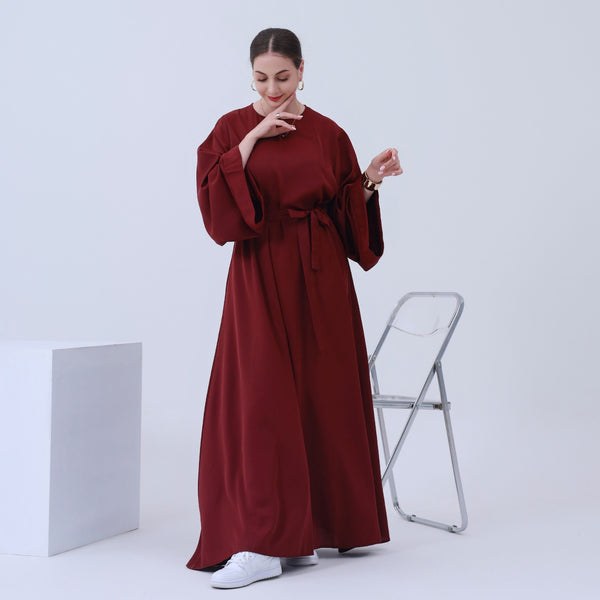 Bloedrood Nida Abaya Jurk