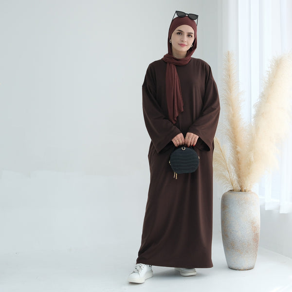 Espressobruin Sweatshirt Abaya Jurk