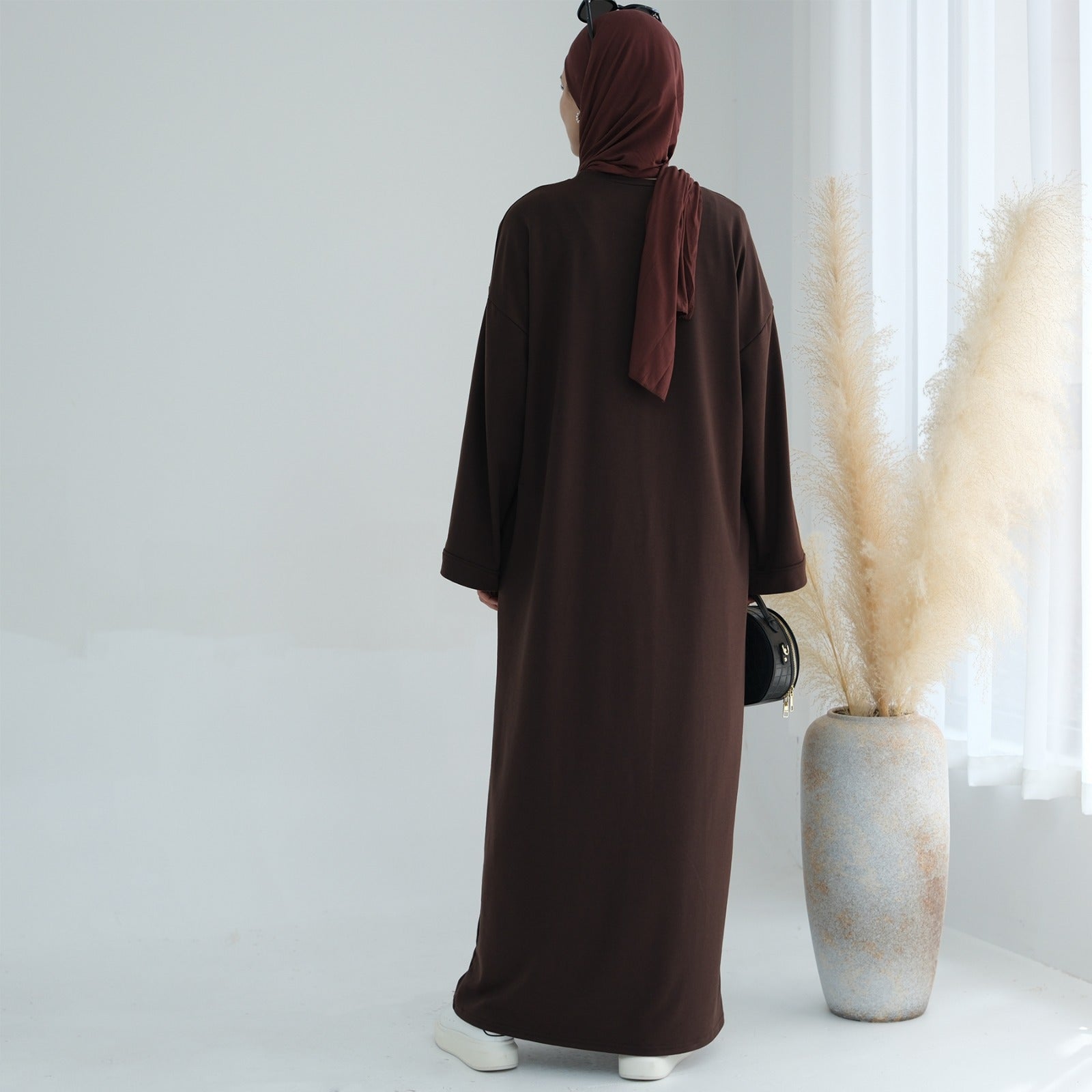 Espressobruin Sweatshirt Abaya Jurk