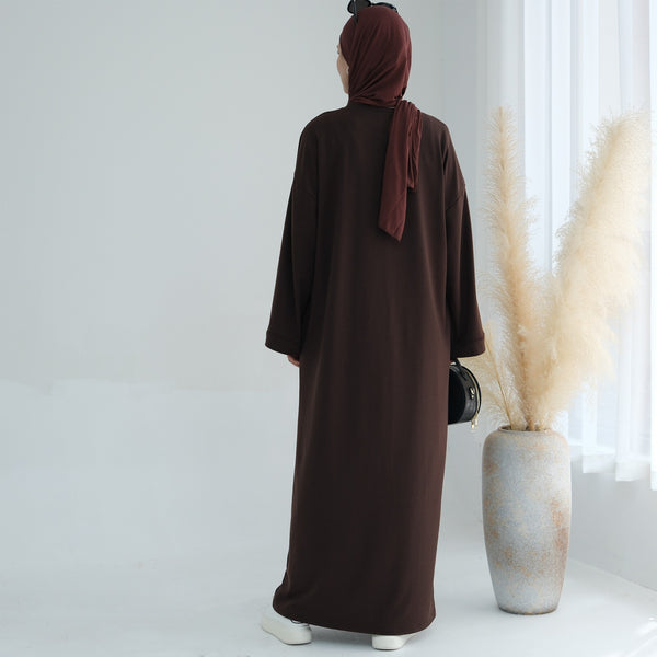 Espressobruin Sweatshirt Abaya Jurk