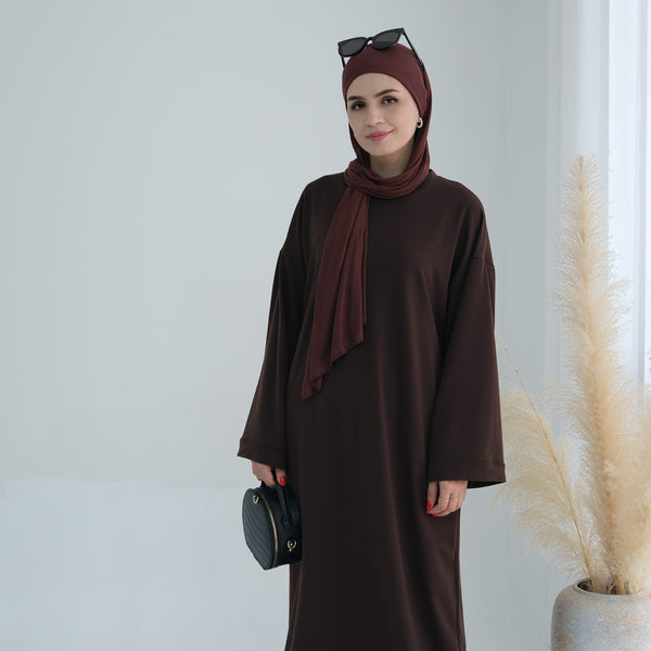 Espressobruin Sweatshirt Abaya Jurk