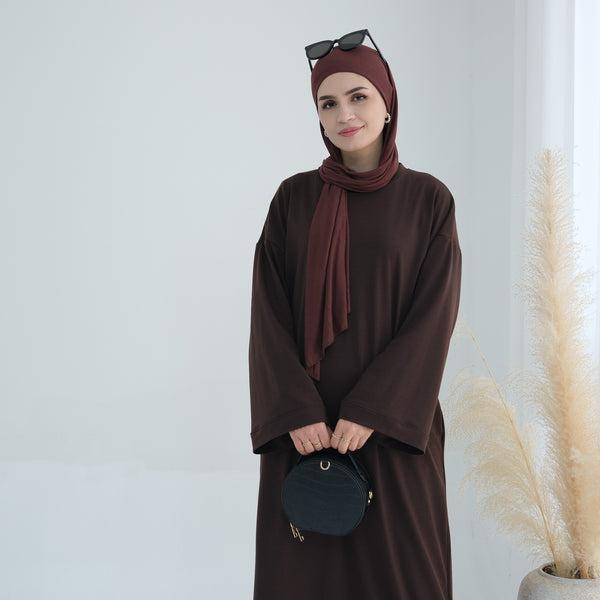 Espressobruin Sweatshirt Abaya Jurk