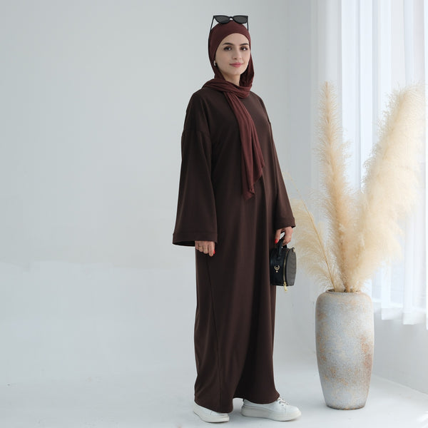 Espressobruin Sweatshirt Abaya Jurk