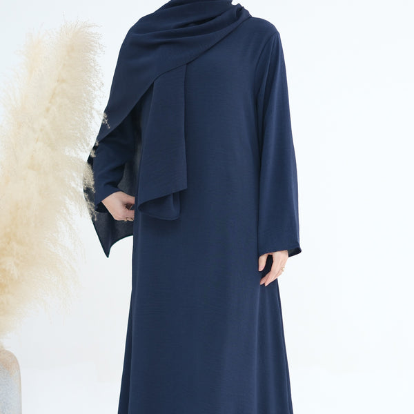 Marineblauw Jazz Crêpe Abaya Jurk