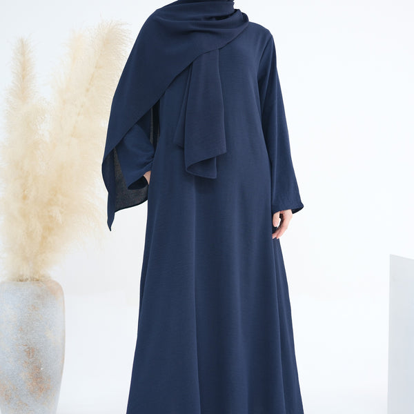 Marineblauw Jazz Crêpe Abaya Jurk