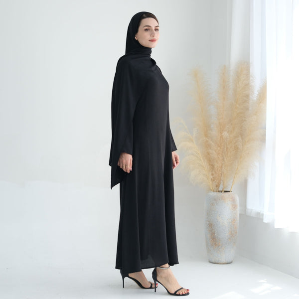Nachtzwart Jazz Crêpe Abaya Jurk