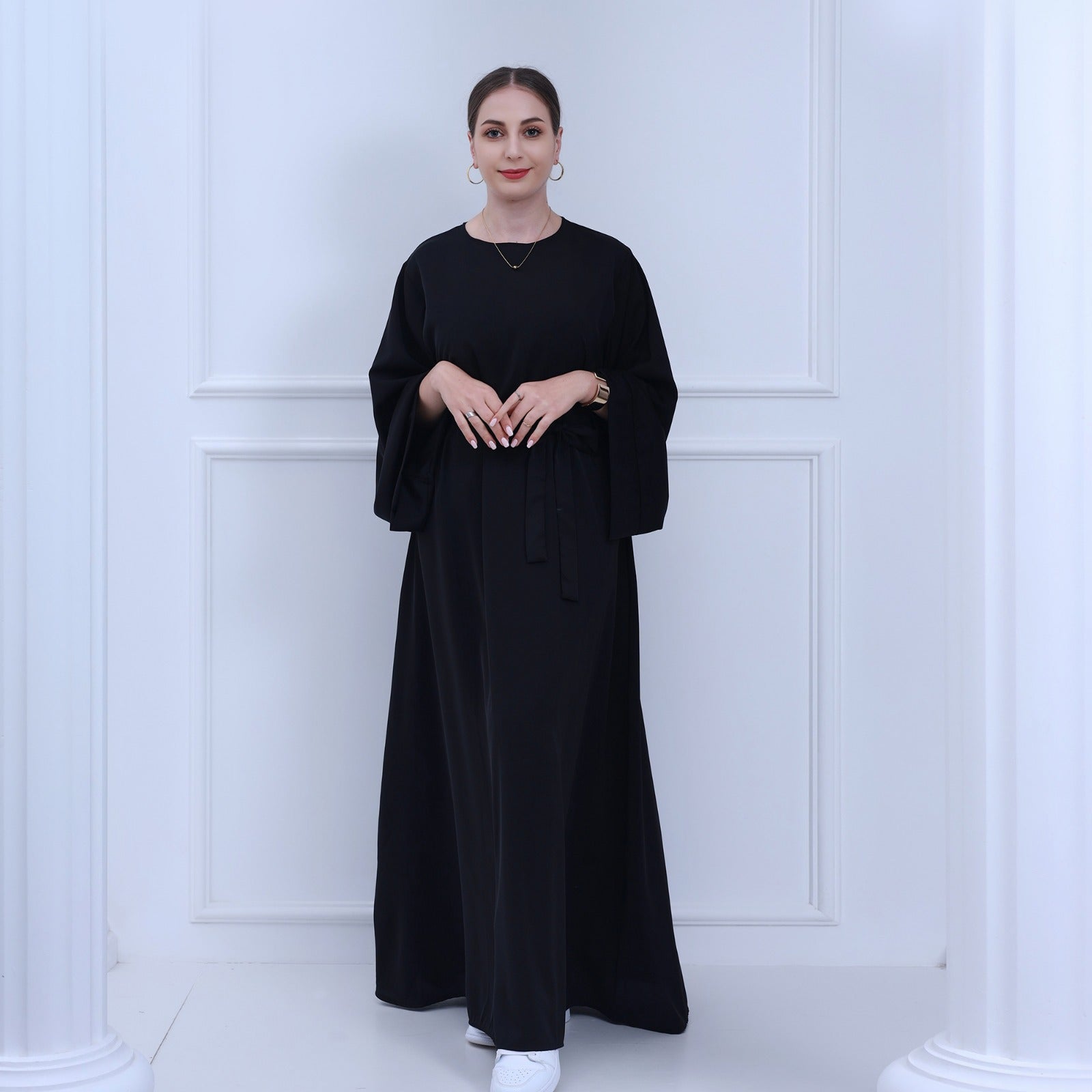 Nachtzwart Nida Abaya Jurk
