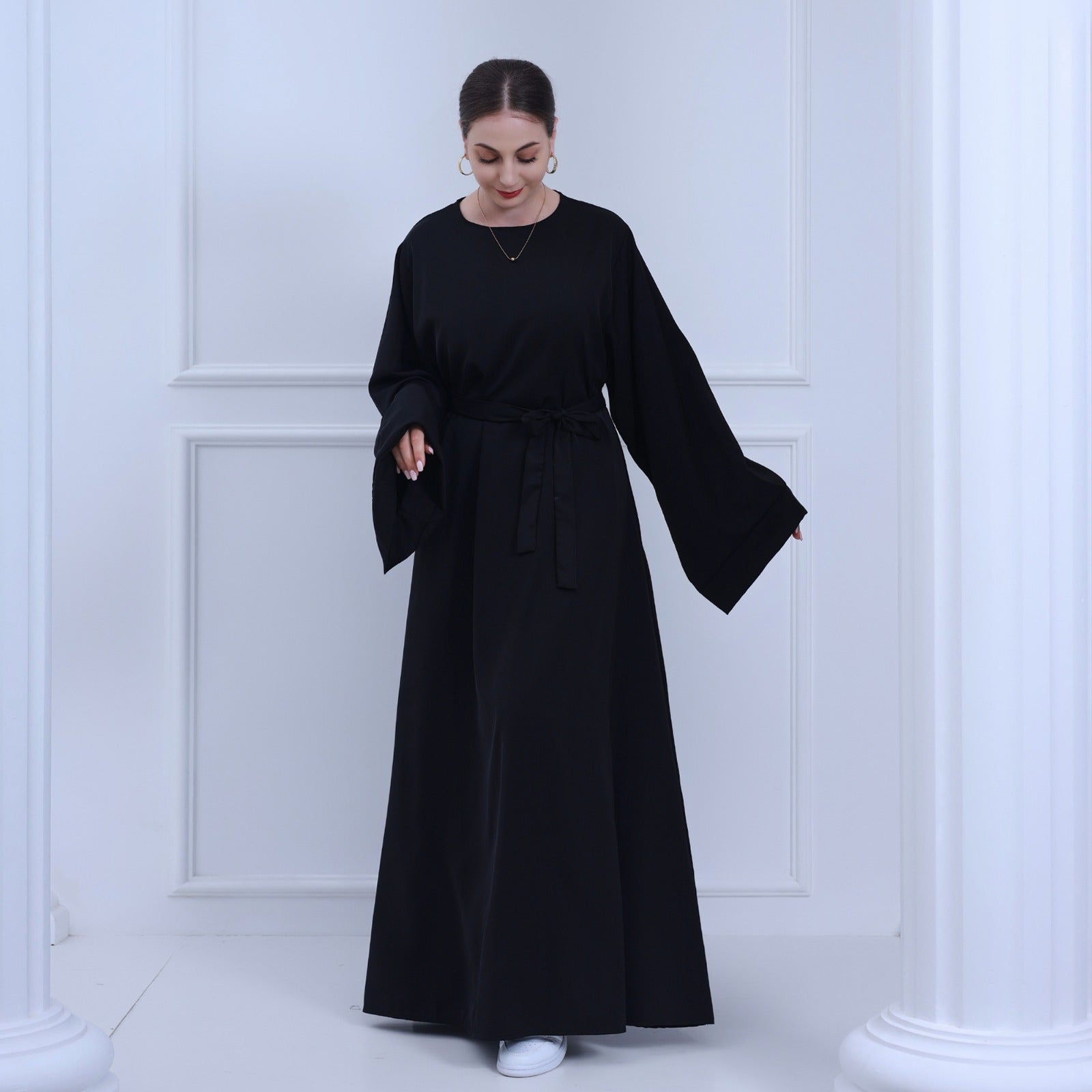 Nachtzwart Nida Abaya Jurk
