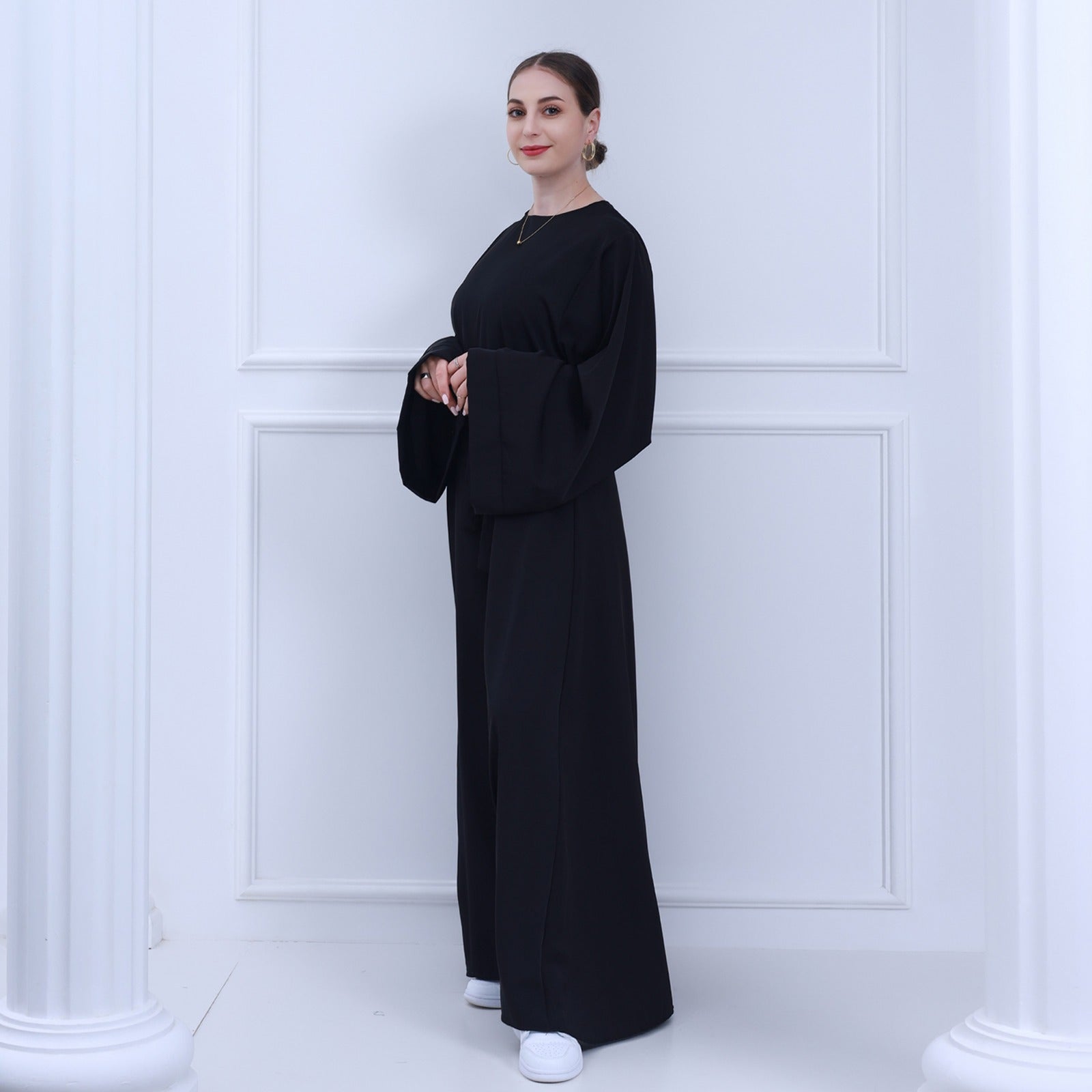 Nachtzwart Nida Abaya Jurk