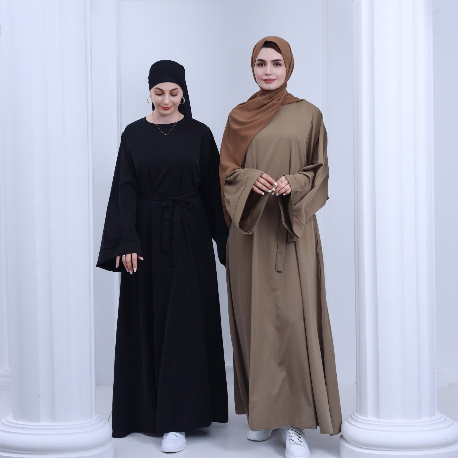 Nachtzwart Nida Abaya Jurk