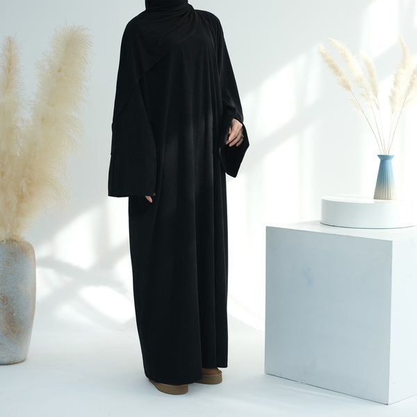 Nachtzwart Winter Corduroy Abaya
