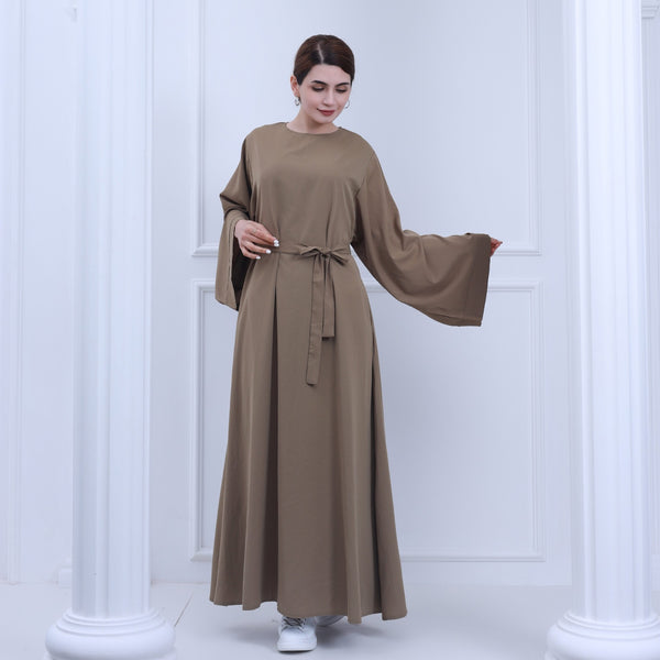 Warm Taupe Nida Abaya Jurk