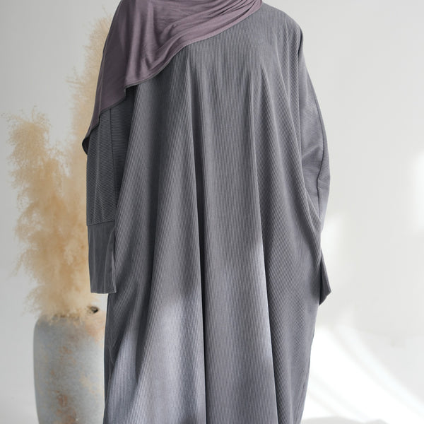 Stormgrijs Winter Corduroy Abaya