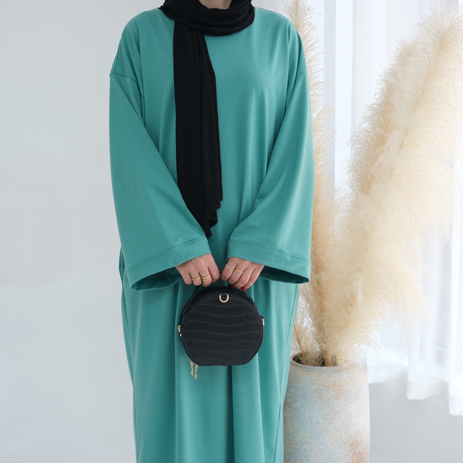 Zeegroen Sweatshirt Abaya Jurk