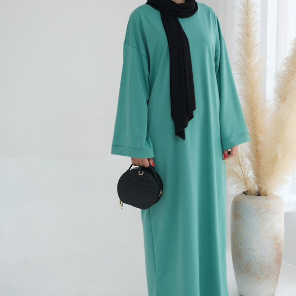 Zeegroen Sweatshirt Abaya Jurk