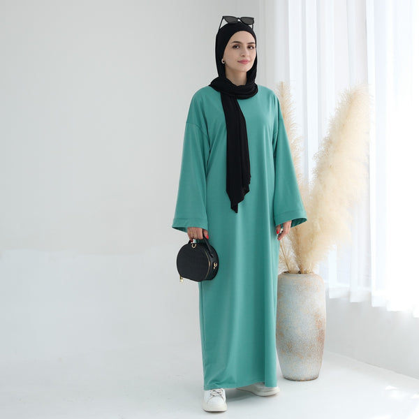 Zeegroen Sweatshirt Abaya Jurk